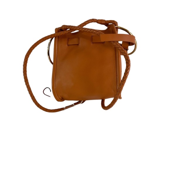 Genuine TAMARA MELLON Tan Double Face Nappa Leather Bucket Small Bag - Picture 1 of 13